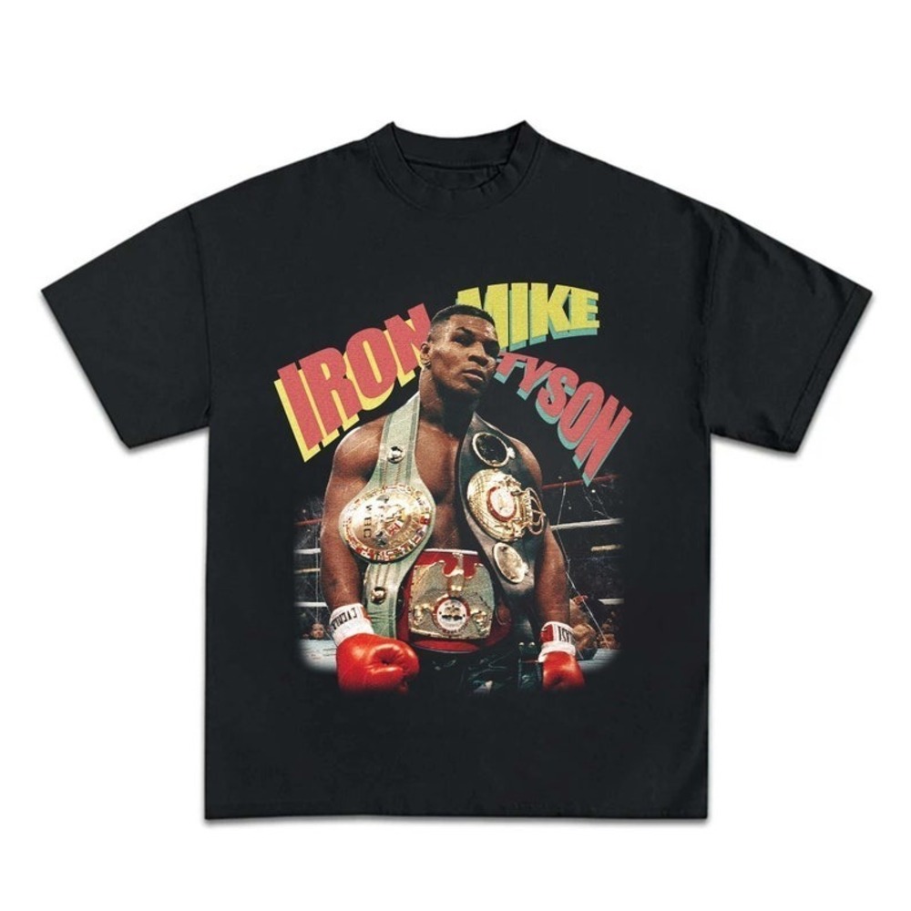 Mike Tyson Face T-Shirt Boxing Graphic Tee Y2K Shirt